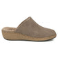 Filippo DK7567 Taupe Leather Wedge Sandals
