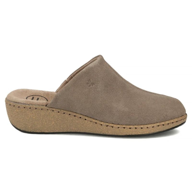 Filippo DK7567 Taupe Leather Wedge Sandals