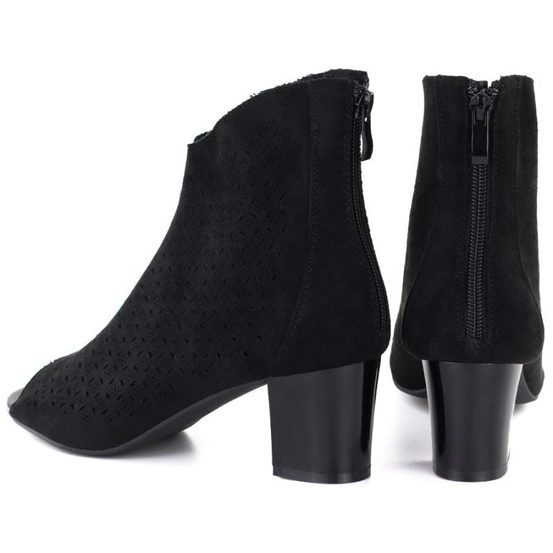Women's open-toe ankle boots, black, M.Daszyński MR1954-23 To be categorized Your Sports Performance