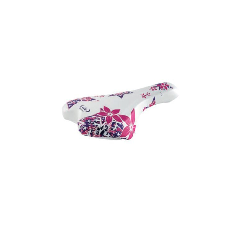 Junior OK-GO Saddle White Pink 20-24'' Blister Selle Monte Grappa/Siodełko/Junior Your Sports Performance