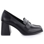 Women's black high-heeled moccasins Potocki SZ12783 To be categorized Your Sports Performance