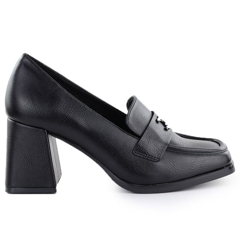Women's black high-heeled moccasins Potocki SZ12783 To be categorized Your Sports Performance