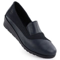 Women's leather wedge shoes, navy blue, Rieker L5356-14 To be categorized Your Sports Performance
