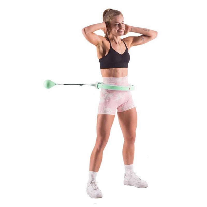 Hula hoop HMS HHW06 with studs, weight and counter green In preparation Your Sports Performance