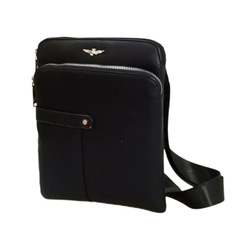 Aeronautica Militare Fly Men's Shoulder Bag Messenger Bag Black - AM-392 Akcesoria i sprzęt koszykarski/Torby i plecaki Your Sports Performance