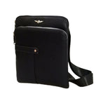 Aeronautica Militare Fly Men's Shoulder Bag Messenger Bag Black - AM-392 Akcesoria i sprzęt koszykarski/Torby i plecaki Your Sports Performance
