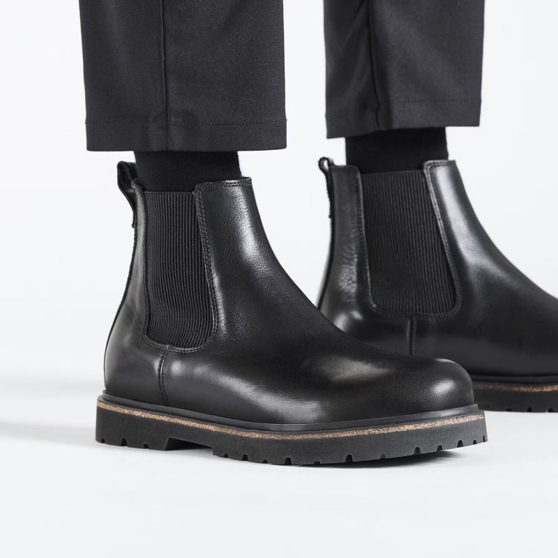 Birkenstock Highwood Slip On M LENA Black men's Chelsea boots made of genuine leather (1025764) In preparation Your Sports Performance
