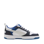 Puma Rebound V6 Lo Mid kids' shoes white and blue 393833 28 Puma