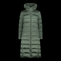 CMP women's winter jacket with hood, insulated coat, long, green (34K0046F/E621) CMP
