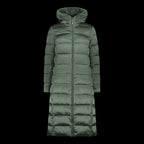 CMP women's winter jacket with hood, insulated coat, long, green (34K0046F/E621) CMP