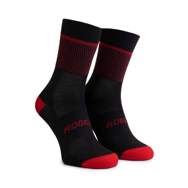 Rogelli HERO II socks black and red 44-47 Rogelli/Rower/Men/Akcesoria/Skarpetki Your Sports Performance