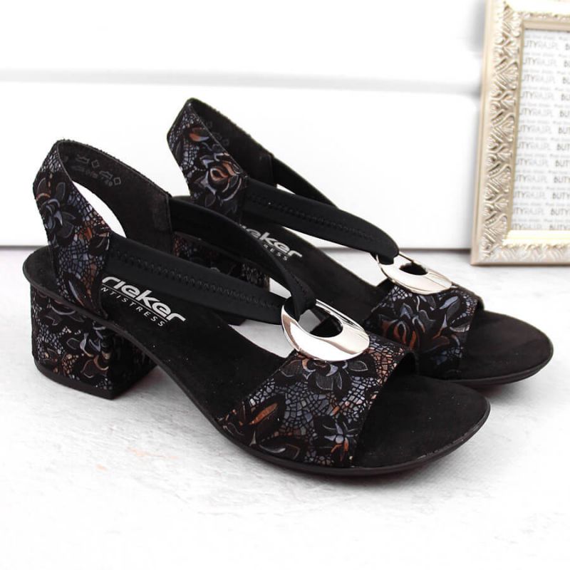 Comfortable Rieker W RKR679 black sandals Footwear/Lifestyle/Rieker Your Sports Performance