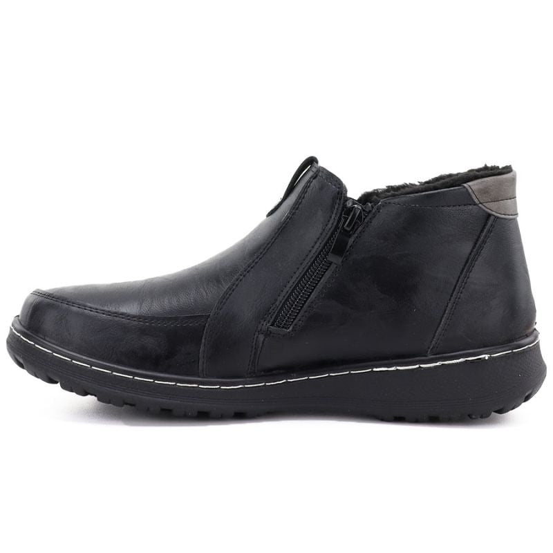 Comfortable black women's ankle boots Potocki 25-90349
