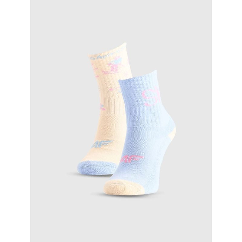 Girls' casual ankle socks (2-pack) 4F 4FJRAW25USOCF600-90S *Kategoria tymczasowa Your Sports Performance