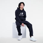 New Balance Essentials Stacked Logo Frenc M Hoodie MT31537BK Clothing/Outdoor New Balance
