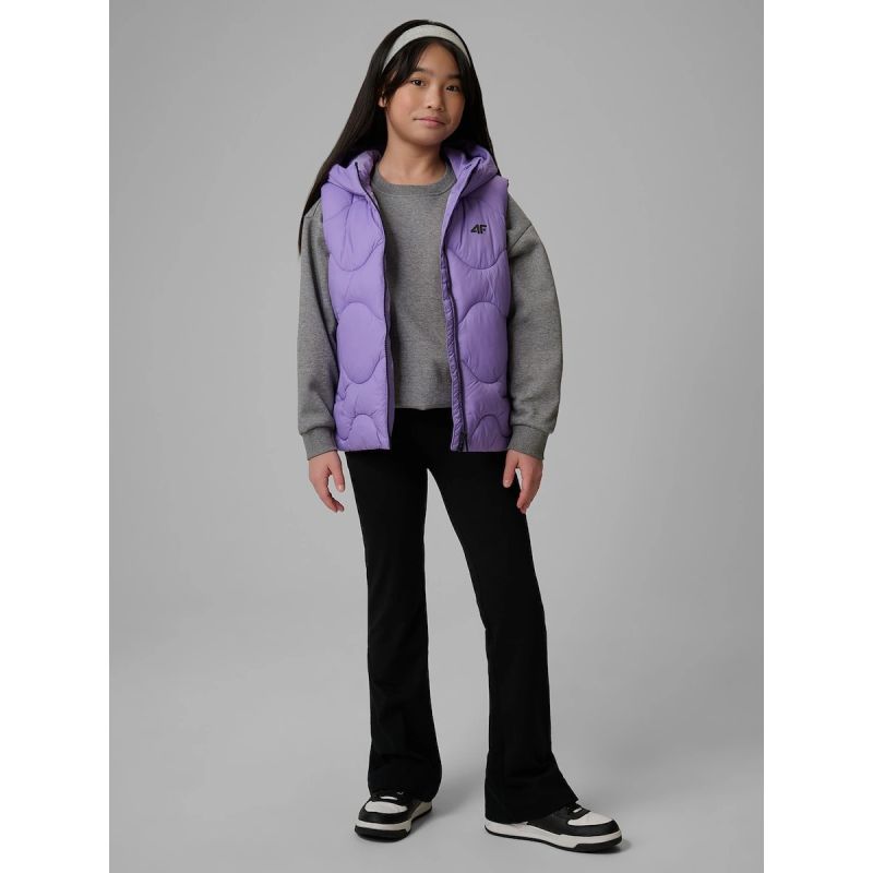 Girls' hooded vest 4F 4FJRSS26TVJAF355-51S 4f