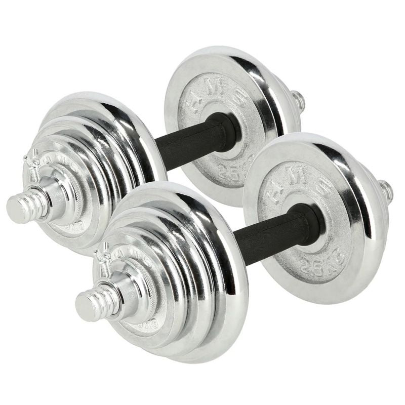 Dumbbells in a case HMS STC21 2 x 10 kg chrome In preparation Your Sports Performance