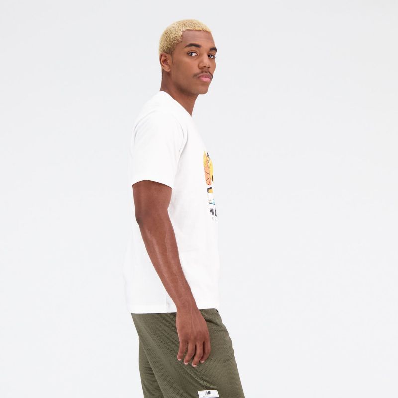 New Balance Hoops Cotton Jersey Short Wt M MT31589WT Clothing/Lifestyle/T-shirts/New Balance New Balance