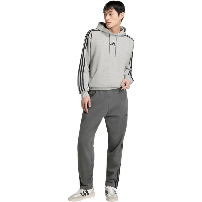 Men's adidas Essentials 3-Stripes French Terry Hoodie Gray KY4202