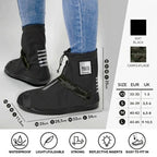 Perletti Waterproof Black Low-Cut Shoe Covers, Size S
