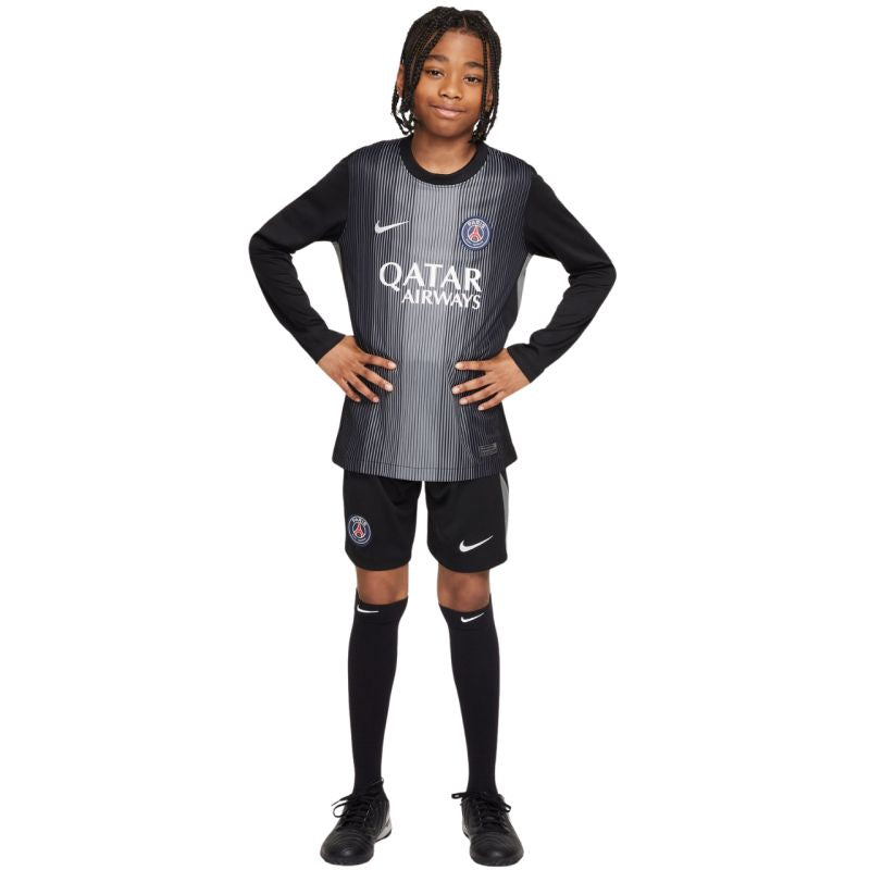 Nike PSG Goalkeeper Stadium 2025/26 Kids' Jersey Black HJ5267 010