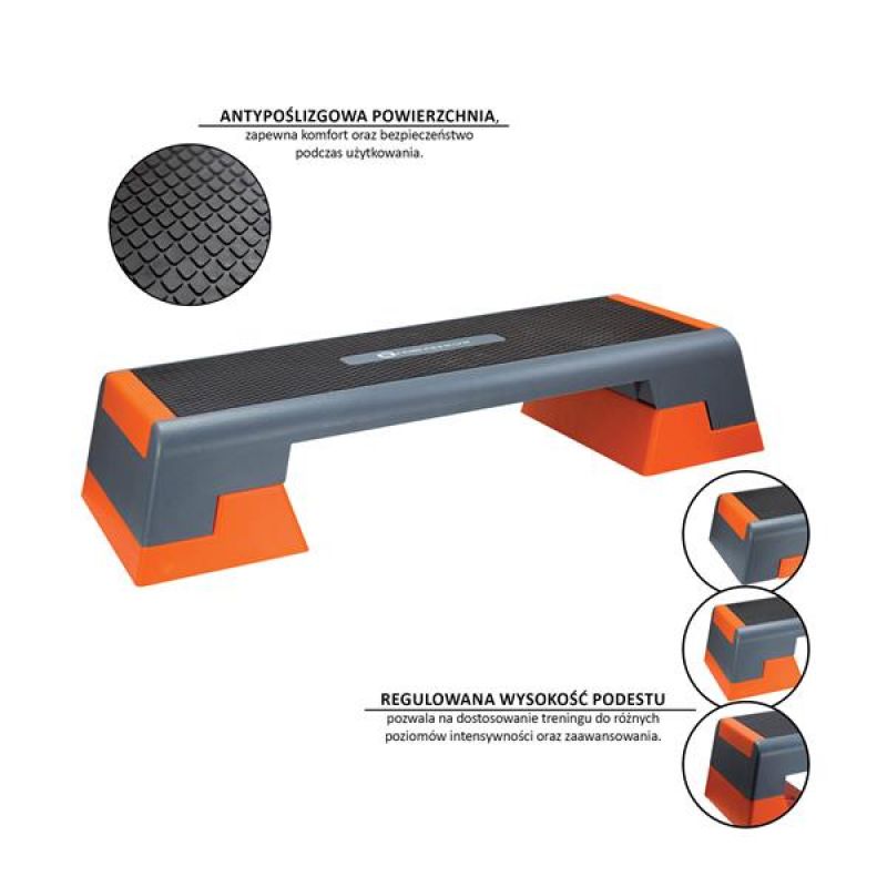 Step for aerobics HMS Premium AS007 BLACK / ORANGE Accessories/Training equipment/Stepy Your Sports Performance