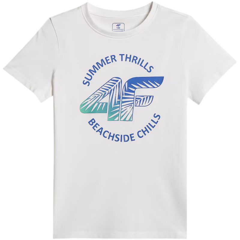 Boy's T-shirt 4F M3284 white 4FJWSS26TTSHM3284 10S