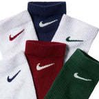 Nike Everyday Elevated Socks, 6 Pairs, White, Green, Burgundy, Blue, HQ8021 907