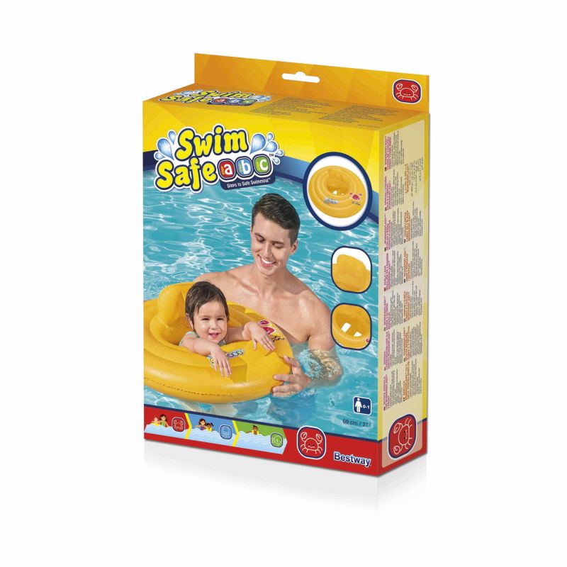 Bestway 32096 Swim Safe Wondersplash Round 3-Ring Baby Boat 92800497001 Accessories/Swimming accessories/Motylki, Pływaczki, Kółka, Piłki, Pontony Your Sports Performance