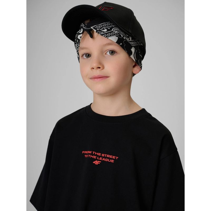 Boy's loose T-shirt with print 4F 4FJRSS26TTSHM3835-20S 4f