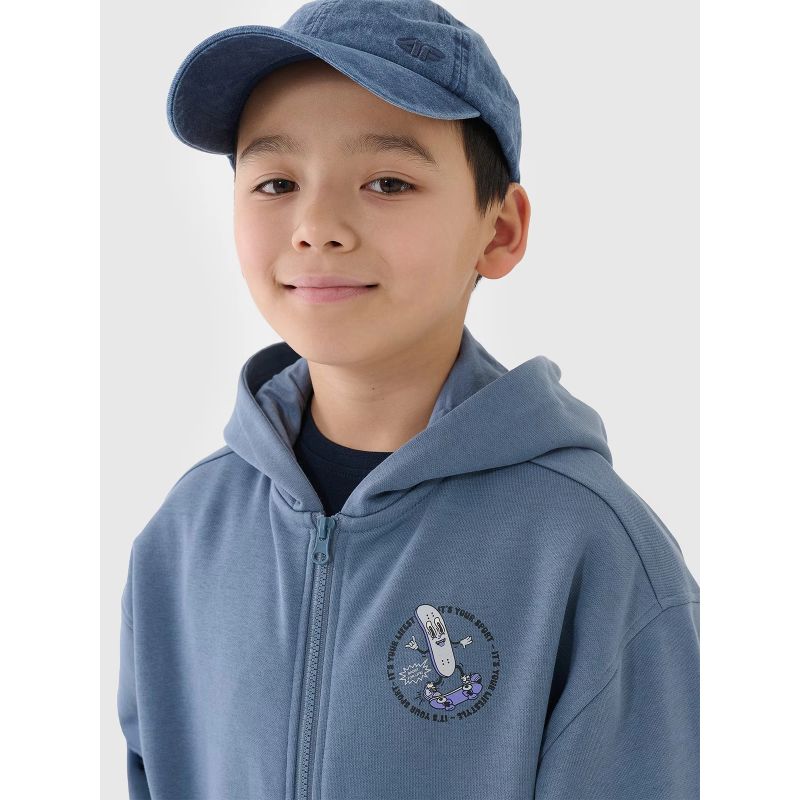 Boy's zip-up sweatshirt with hood 4F 4FJRSS25TSWSM2042-32S *Kategoria tymczasowa Your Sports Performance