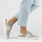 Women's leather sneakers on the platform in khaki Filippo DP7512 Filippo
