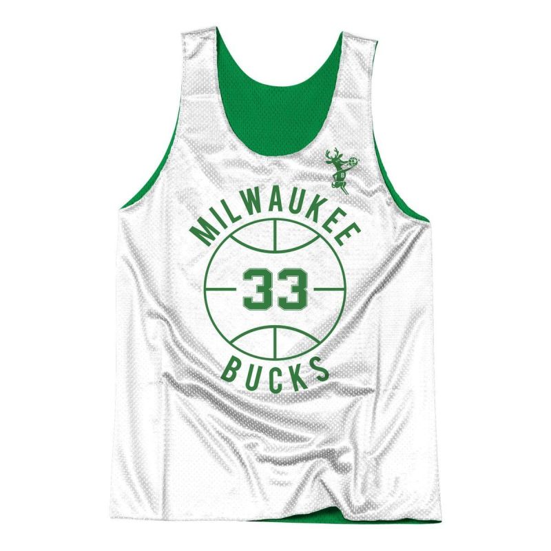Men's Mitchell & Ness Reversible Tank Milwaukee Bucks Kareem Abdul-Jabbar Mitchell & Ness
