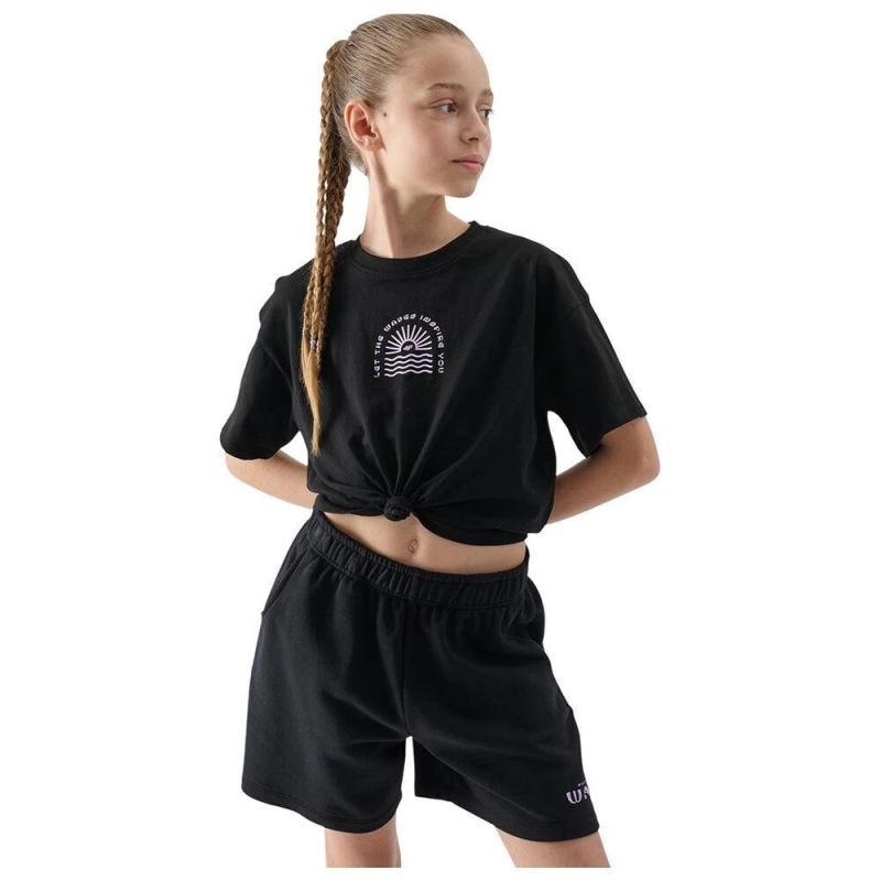 Girls' printed top 4F 4FJWSS25TTSHF1872-20S *Kategoria tymczasowa Your Sports Performance