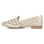 Women's leather openwork shoes, beige, Filippo DP7710 Filippo