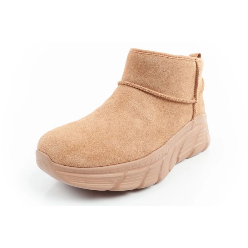 Skechers women's winter boots, insulated leather ankle boots, brown Skechers