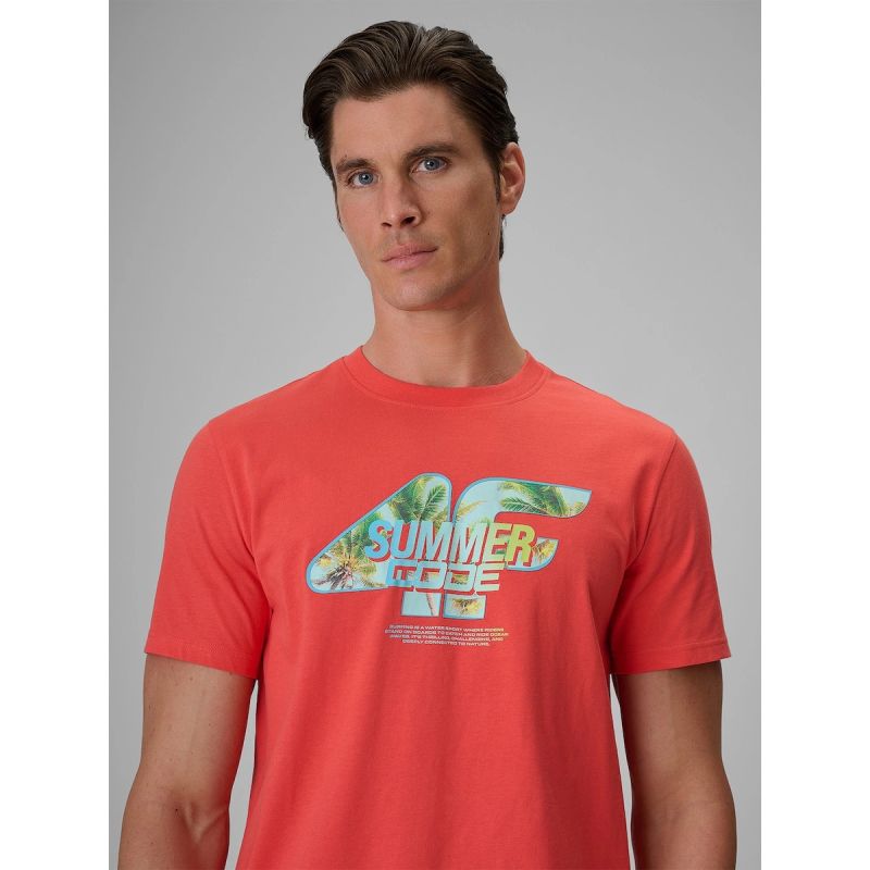 Men's regular printed T-shirt 4F 4FRSS26TTSHM4305-63S 4f