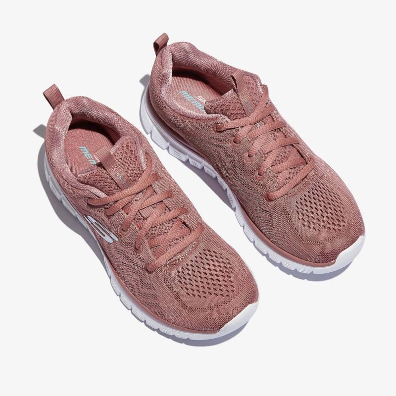 Skechers Graceful Get Connected Pink Women's Sneakers (12615-MVE)