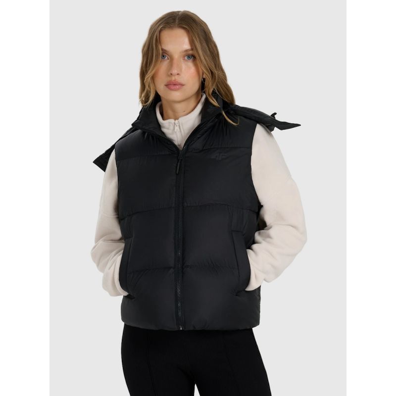 Women's down vest with natural filling 4F 4FWAW25TVJAF223-083S 4f