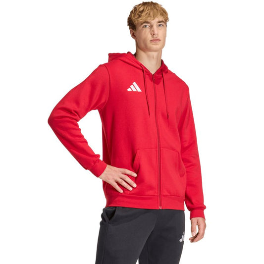 Men's adidas Entrada 26 FZ Hoody red KF5944 To be categorized Your Sports Performance