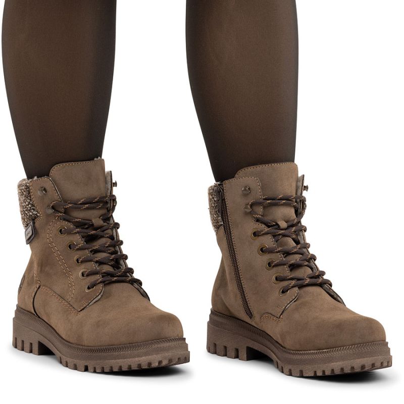 Women's comfortable brown trapper boots Rieker Y7621-25