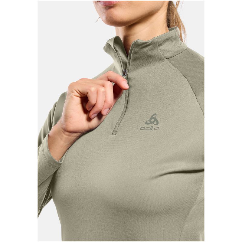 Women's Odlo ESSENTIAL 1/2 ZIP Mid Layer Top, Grey
