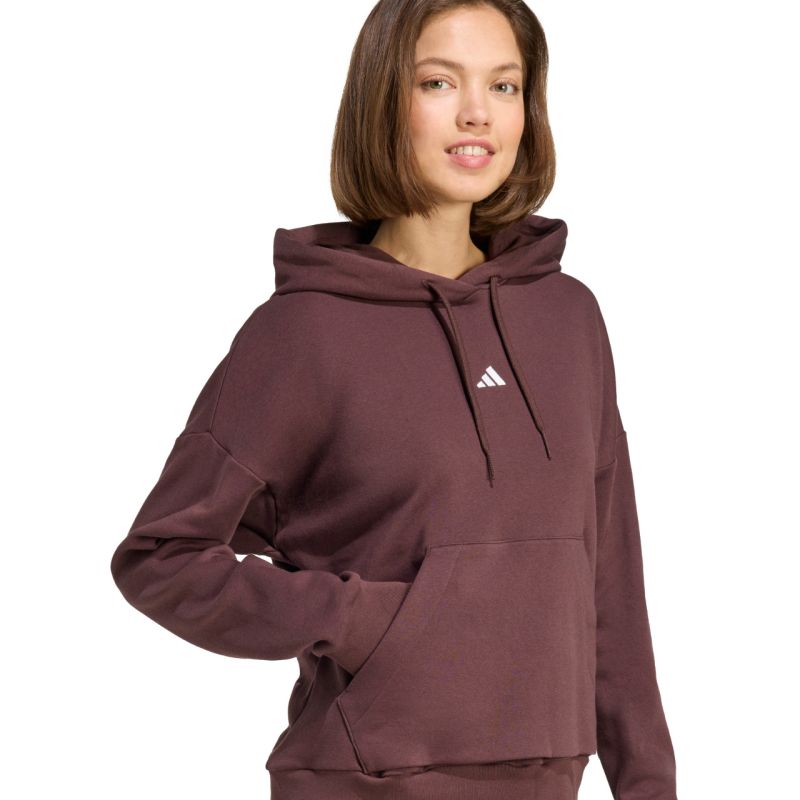 adidas Essentials Small Logo Feel Cozy Women's Sweatshirt Brown JV7314 In preparation Adidas