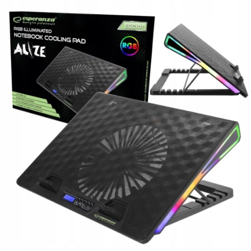 ESPERANZA RGB GAMING COOLING PAD ALIZE EGC101 Chłodzenie/Podstawki pod notebooki Your Sports Performance