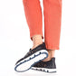 Leather openwork shoes Rieker W RKR652, navy blue