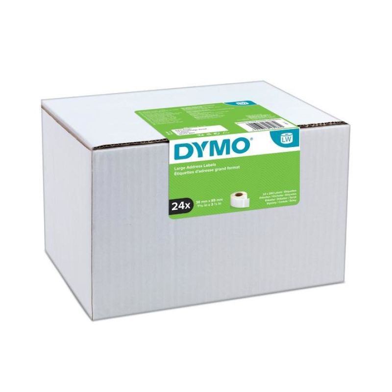 DYMO LW Large Address Labels 36 x 89 mm S0722390 Balta Lipni spausdintuvo etikete Auto ID/Etykiety samoprzylepne Your Sports Performance