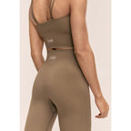 CASALL Women's Seamless Rib Slit Pants Green
