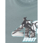 Boy's regular sleeveless T-shirt with print 4F 4FJRSS26TSLEM354-46S 4f