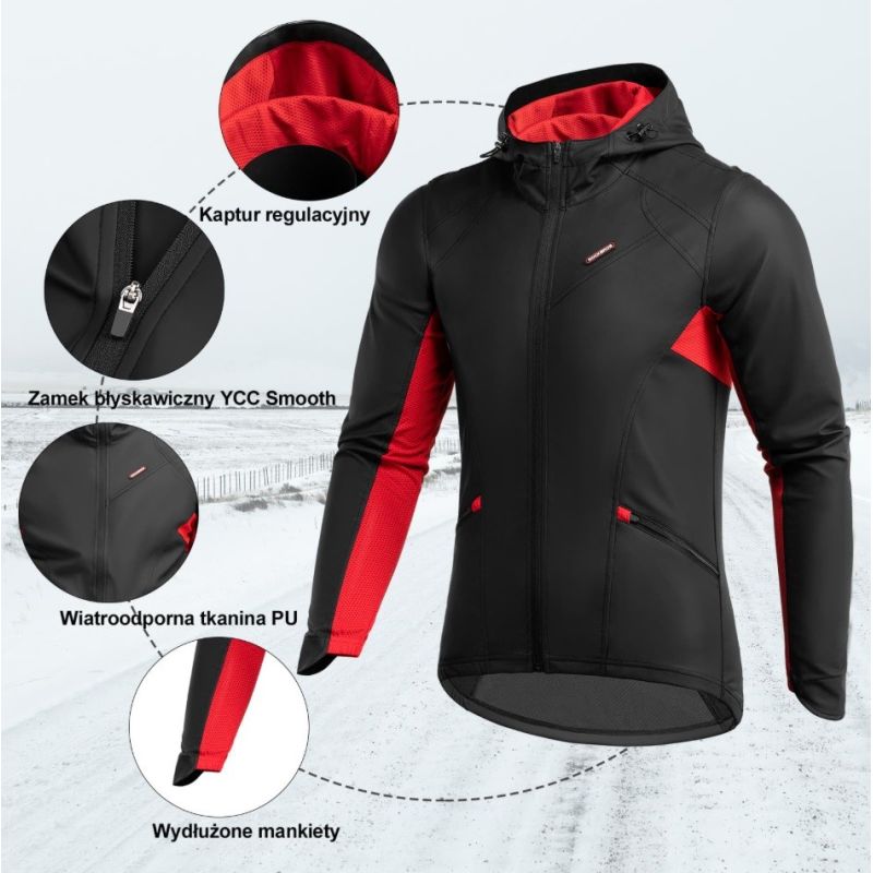 Rockbros Unisex Sports Winter Jacket Black 4XL Rockbros/Odzież Rowerowa/Kurtki Your Sports Performance