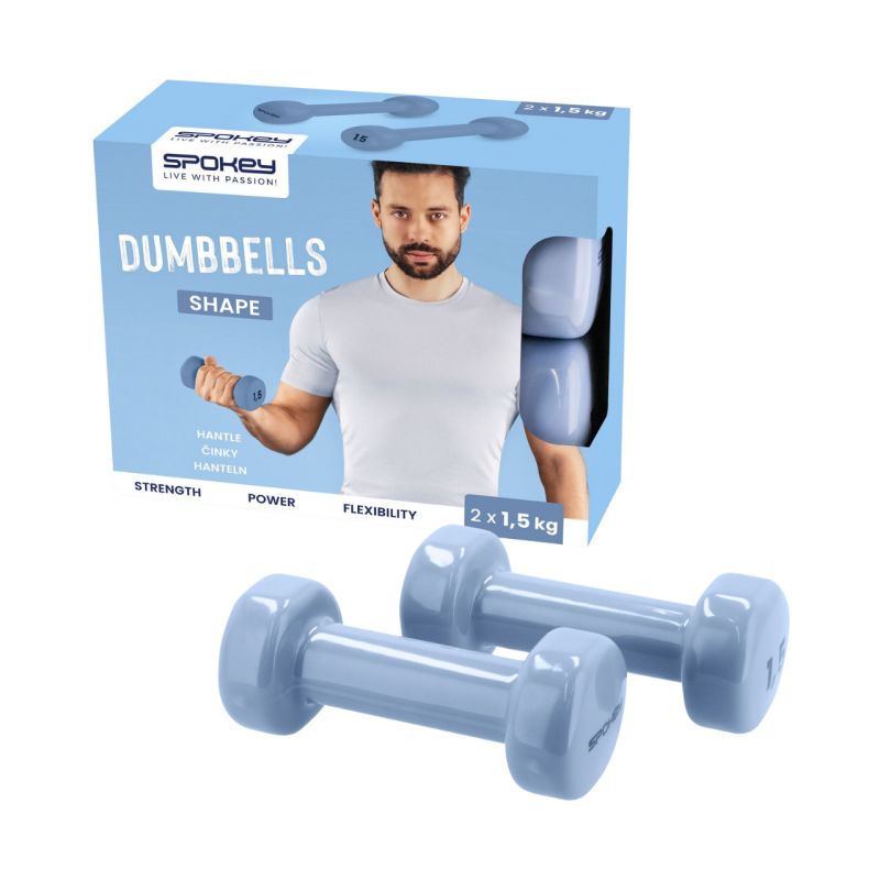 Spokey Shape vinyl dumbbells 2x1.5 kg 941964 Accessories/Training equipment Your Sports Performance